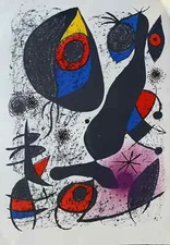 Joan Miro A La Encre I 1982 Limited Edition Lithograph 16 x 12