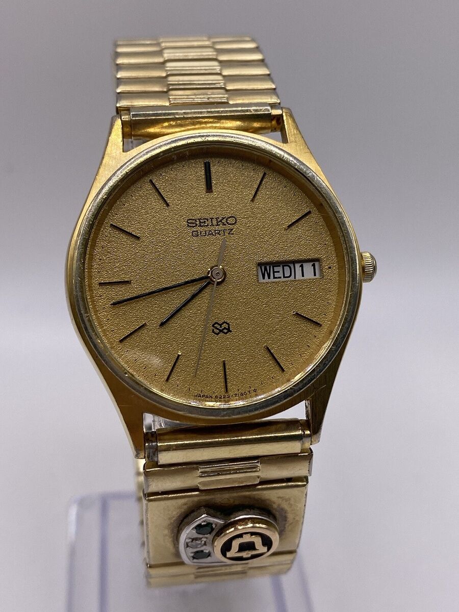 Vintage Seiko 80's Men's Gold Tone Date Dial Watch 25 Years Vintage Seiko 80's Men's Gold Tone Date Dial Watch 25 Years