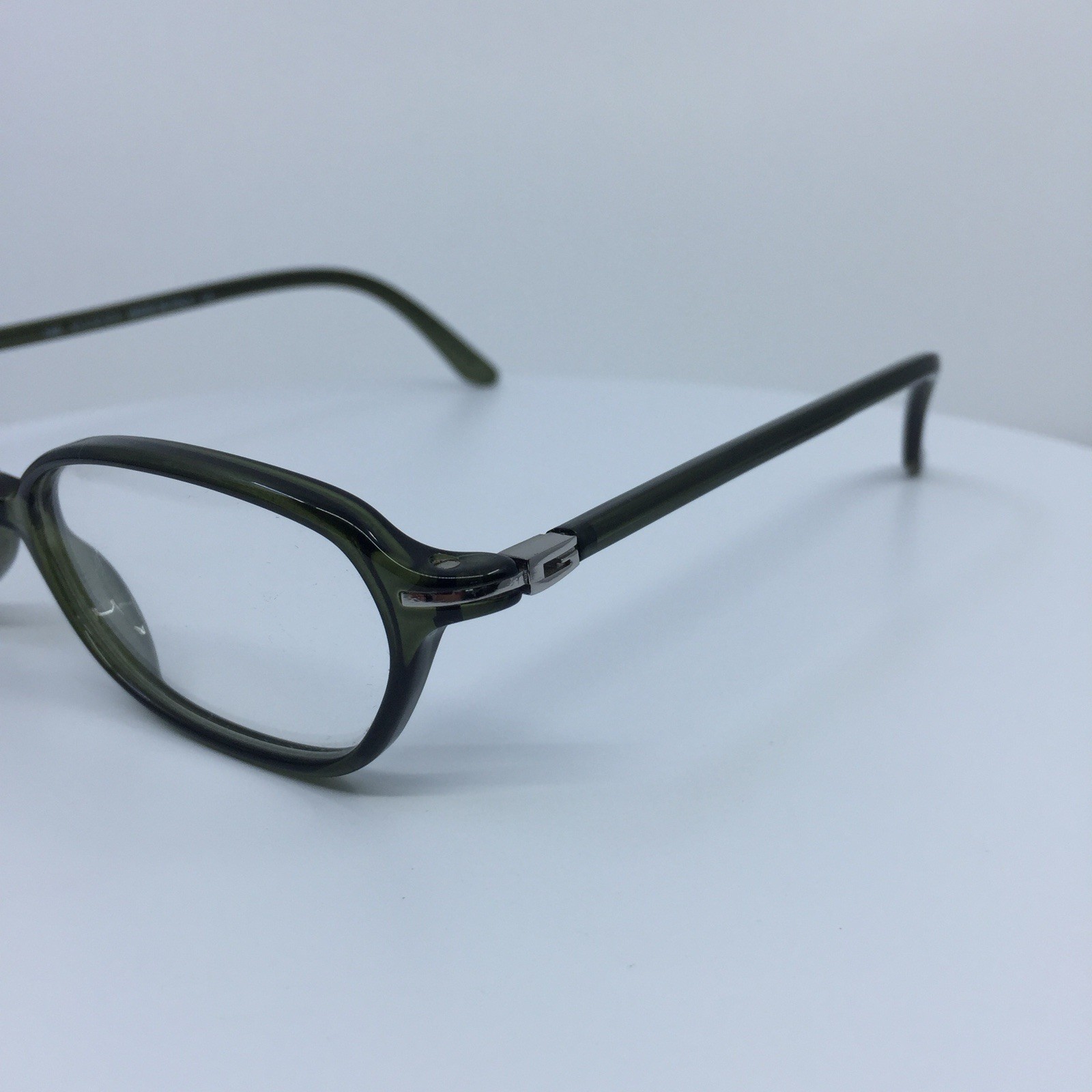 New Vintage GUCCI 2458 Eyeglasses GG 2458 C. 5UE Translucent Green 49-15mm Italy image 3