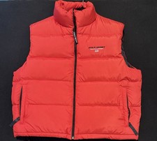 POLO SPORT RALPH LAUREN VINTAGE 90s PUFFER VEST FULL ZIP RED SIZE XL