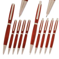 Slimline Pen and Pencil Kit Combo Set - Satin Nickel, 10 Pack, Legacy