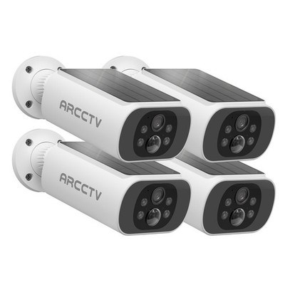 ARCCTV OutdoorSecurity Camera 4MP Solar Battery 5G Wifi Motion Detection Audio