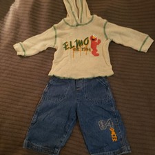 Sesame Street Elmo Vintage Y2K Outfit 12M Kids Toddler
