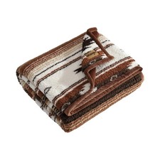 Wrangler Super Soft Sherpa Blanket Coyote Sands Orange Yellowstone Throw 50x60