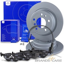 ATE BREMSSCHEIBEN Ø300 +BREMSBELÄGE +WARNKONTAKT SATZ HINTEN FÜR BMW 5-ER E34