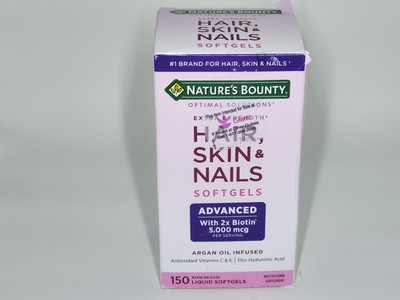 Nature's Bounty Hair Skin & Nails Extra Strength 150 Count, EXP: OCTOBER 2026 