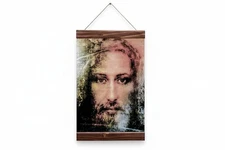 Shroud of Turin Jesus Christ Canvas Print Religious Wall Art Framed Wood Chri...