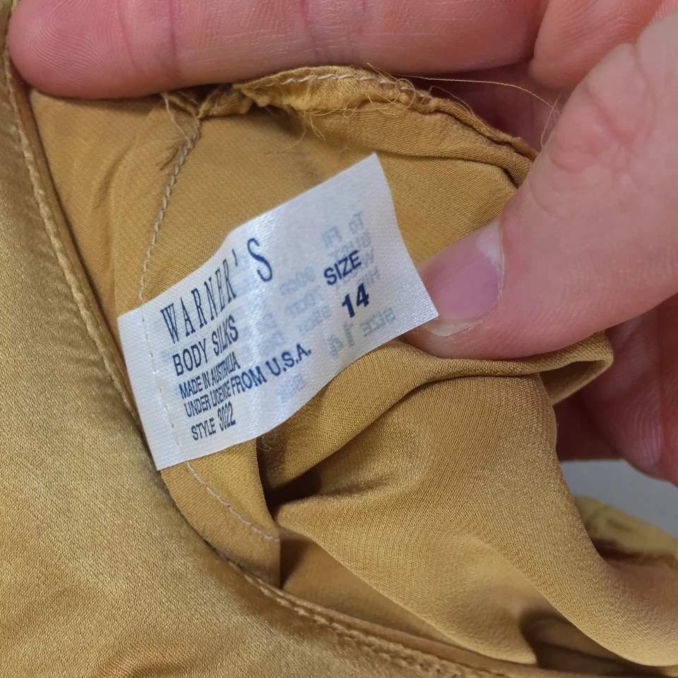 Camiseta sin mangas Warners mujer seda cami talla 8 dorado sin mangas satinado 124831 Foto 4 de 4