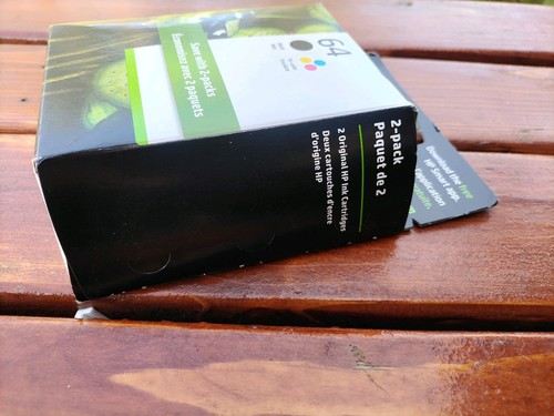 Genuine 2-Pack HP 64 Black & Tri-color Ink ENVY 7155 7858 X4D92AN SEALED 12/2026 - Picture 4 of 7