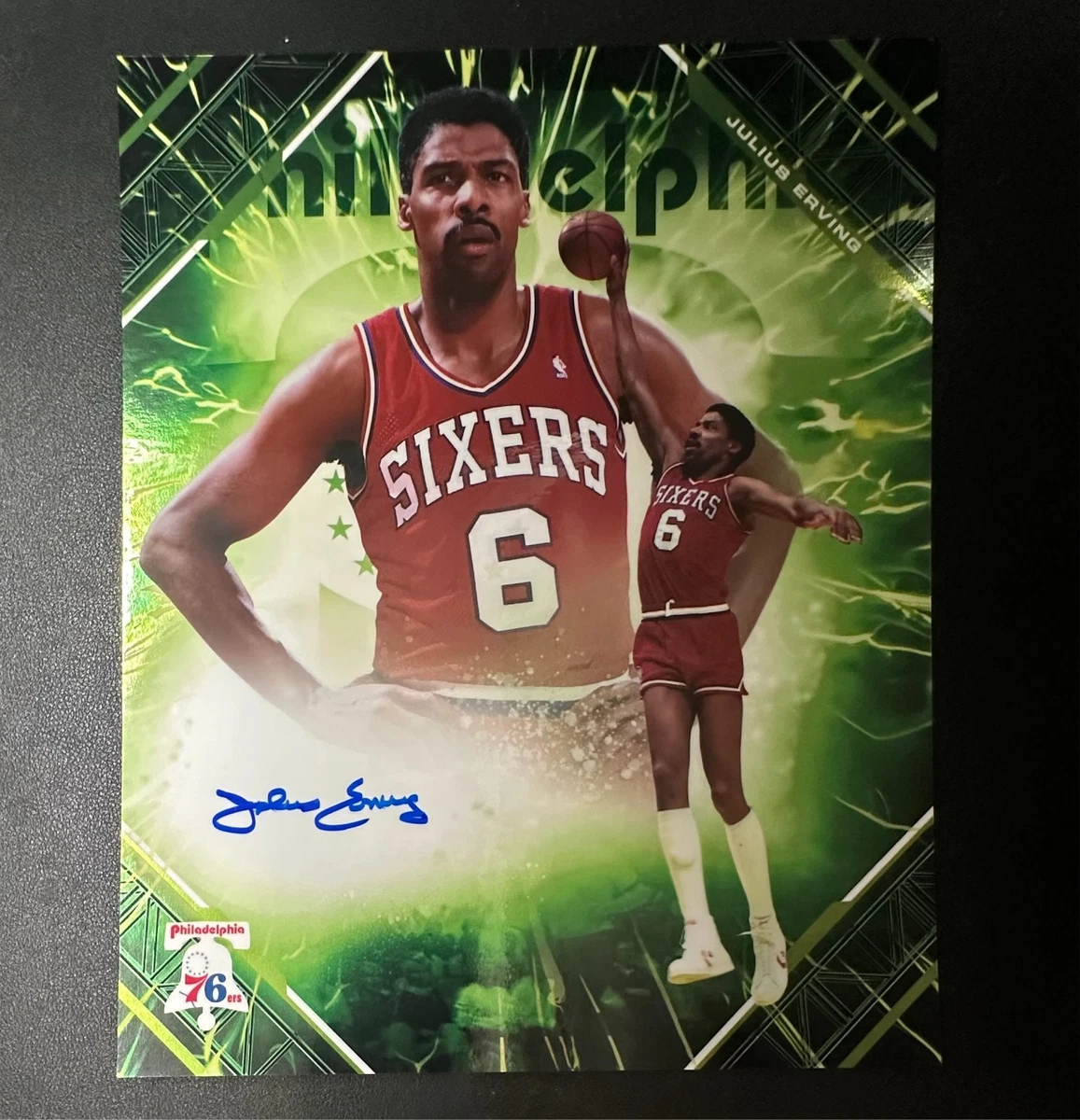 Panini Julius Erving Basketball Autographed Sports Trading Cards