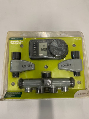 Orbit Automatic Yard Watering Kit 58569 4 Station Hose Timer New Open Box
