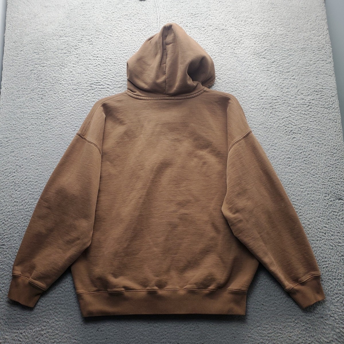 Brandy Melville Hoodie Womens XL Brown Fleece Lined Relaxed Pouch