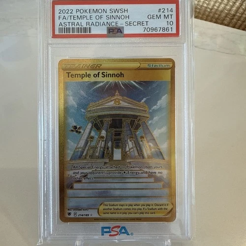 Temple of Sinnoh Secret Rare 214/189 Astral Radiance Holo Pokémon PSA 10