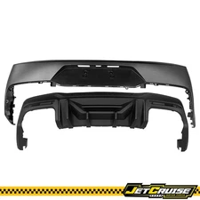 Fits 24-25 Ford Mustang OE Style Rear Bumper Cover + Rock Style Rear Diffuser PP