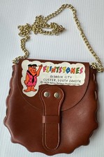 The Flintstones Bedrock City Custer South Dakota 1979 Souvenir Purse Bag Pebbles