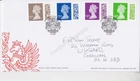 GB ROYAL MAIL FDC COVER 2022 MACHIN DEFINITVES BARCODED M22L £1.85-£4.20 HANDWRI