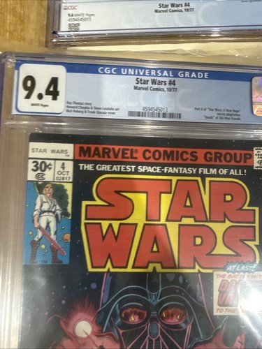 Star Wars #4 1st Printing 1977 Graded Comic Cgc 9.4 White Pages Darth - Picture 4 of 6