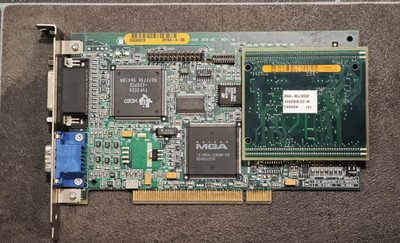 Matrox Millennium MGA-2064W PCI 4MB WRAM + MGA-MIL/MOD2 getestet