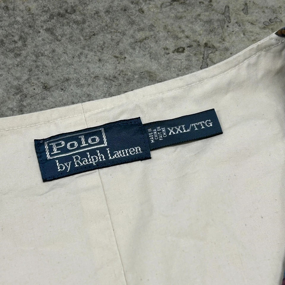 Polo Ralph Lauren жилет мужской 2XL мульти пэчворк Индии Мадрас хлопок жилет - Изображение 4 из 4