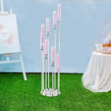 8-head Candle Holder Acrylic Clear Candle Stand for Wedding Birthday Party Decor