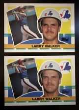 1990 Topps Big Baseball RC #296 Larry Walker Montreal Expos Rookie Card Lot (2)