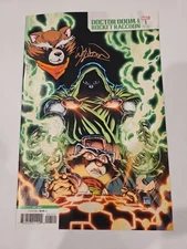 Doctor Doom & Rocket Raccoon #1 Rocket Remark Rob Robertson W COA