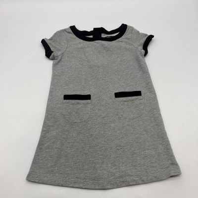 Gap Kids Dress Girls XS 4-5Y Gray Pockets 100% Cotton.#46500