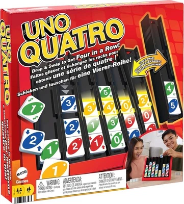 Mattel Games Uno Quatro Steine nach Farben oder Zahlen sortieren Spiel 7+ - Bild 1 von 4