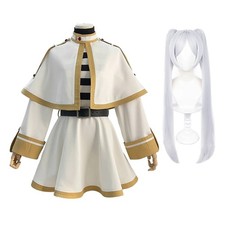 COS gift HOLOUN Frieren Beyond Journey End Frieren Costume Shawl Cloak Dress Wig