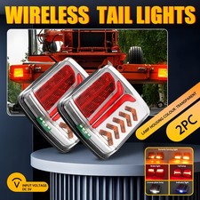 2pcs Wireless Magnetic Trailer Tail Light Bulbs Rechargeable Towing Light Kit