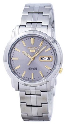 Seiko 5 Automatic Grey Dial Stainless Steel 21 Jewels SNKK67K1 30M Mens Watch
