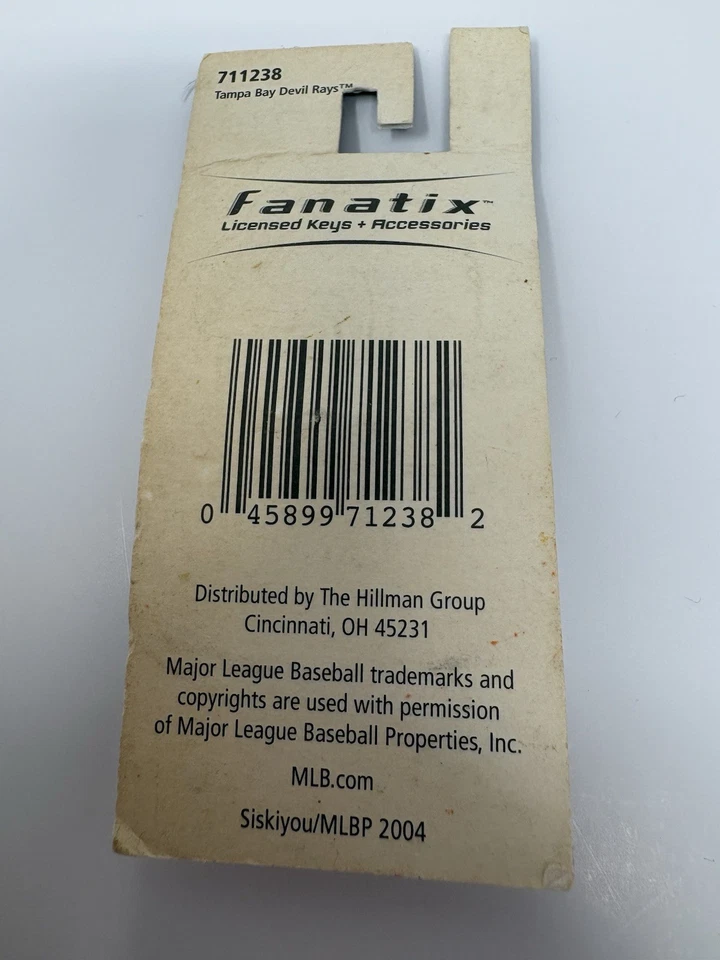 Tampa Bay Devil Rays Key Chain Baseball 2004 Vintage New In Package Metal - Image 2 of 4