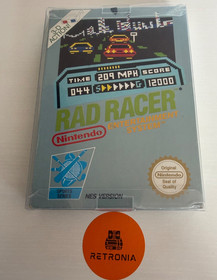 Rad Racer Nintendo Nes Game PAL A UKV Boxed With Manual & 3D Glasses CIB Tested