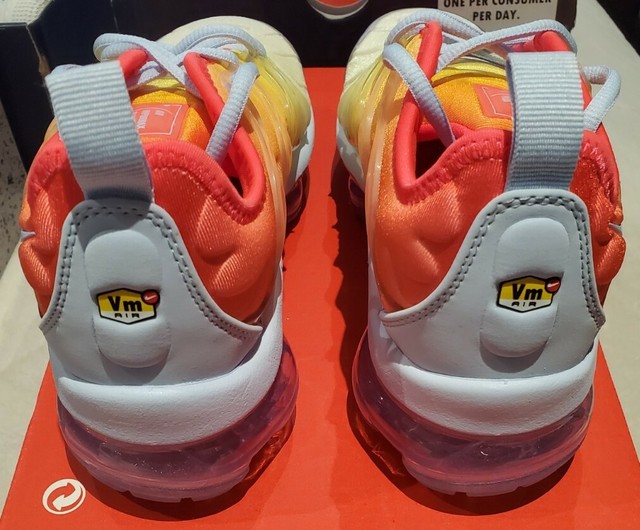 Size 5 - Nike Air VaporMax Plus Hydrogen Blue/Laser Crimson/Optic Yellow/White 2020 for sale 
