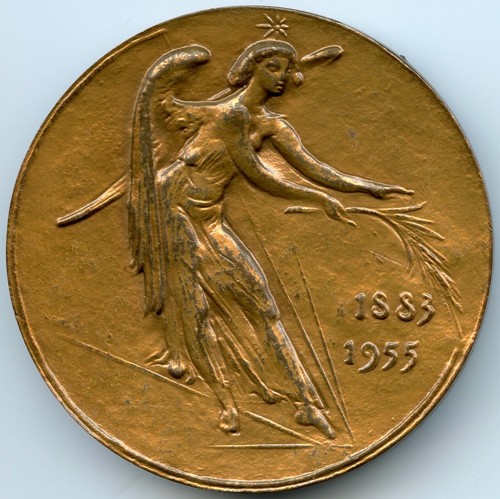 MEDALLA DE BRONCE PINTOR FRANCÉS FRANCIA MAURICE UTRILLO POR CORBIN 68MM 147G - Imagen 4 de 4
