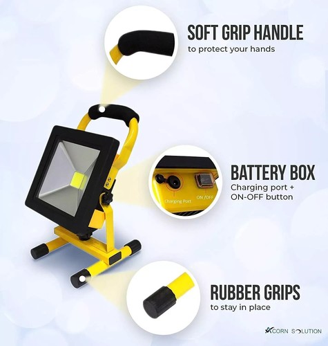 LED FLOODLIGHT OUTDOOR SECURITY GARDEN MOTION SENSOR LIGHTS-20W BUY 1 GET 1 FREE - Picture 2 of 9