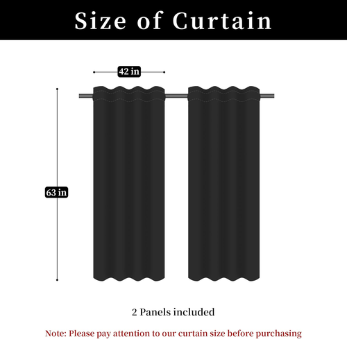 Luxury Black Damask Curtains for Bedroom, Textured Lined Jacquard Curtains 2 Pan - Picture 6 of 7
