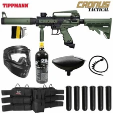 Maddog Tippmann Cronus Tactical Titanium CO2 Paintball Gun Starter Package Olive