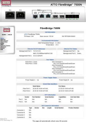 Atto FibreBridge 7500N FCBR-7500-DN1 16Gb FC to 12Gb SAS 4163-0054-R00 2x PSU - Picture 2 of 7