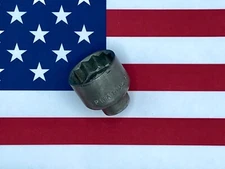 Pratt & Whitney Aircraft, Plomb, 1" Socket, 3/8 Drive, 12 Point, PWA 1402 USA