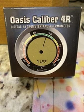 Oasis Caliber 4R Digital Hygrometer Cigar Humidors - Adjustable - Silver - New