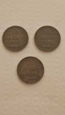 Lotto N. 3 Moneta 10 Centesimi 1936 1935 San Marino