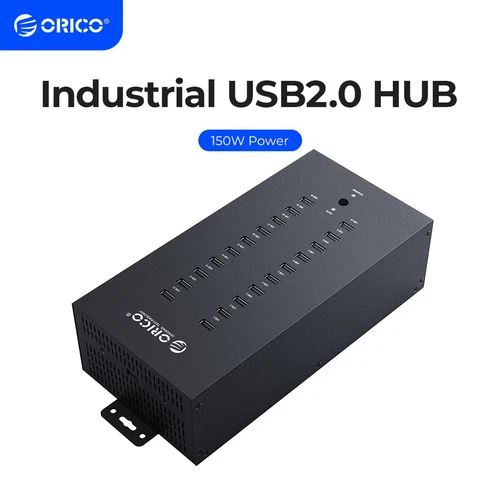 ORICO Industrial USB Hub 20 Ports Mountable 150W Powered Industrial Grade USB2.0