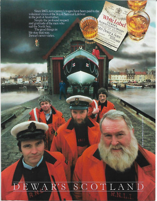 Dewar's Scotland White Label Blended Scotch Whisky Shipping Yard 1990 Print Ad