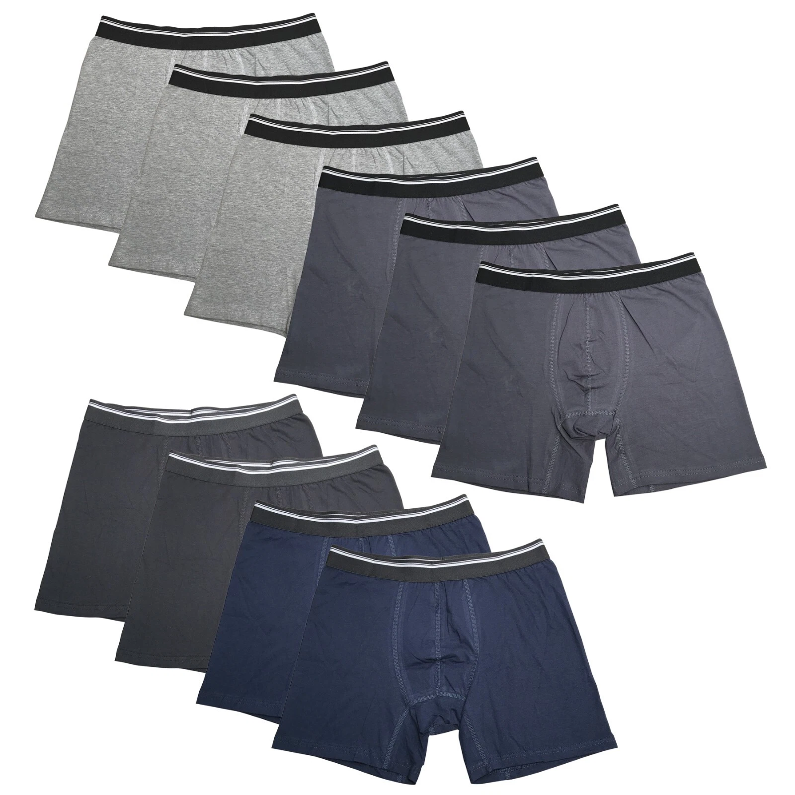 10PK Assorted Mens Cotton Boxer Briefs Comfort Flexible Soft Waistband Underwear
Opens in a new wind