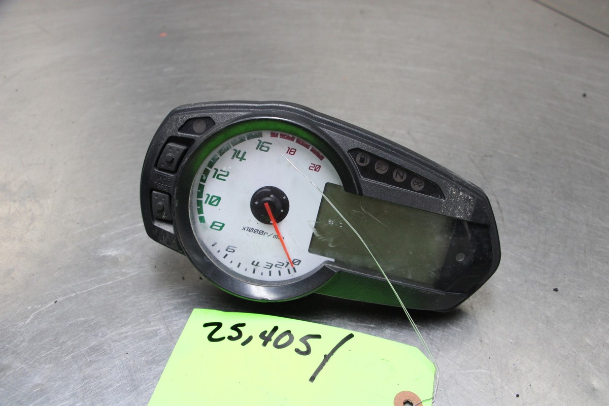 09-12 Kawasaki ZX6R ZX6 Gauges Speedo Tach Cluster Speedometer 25k