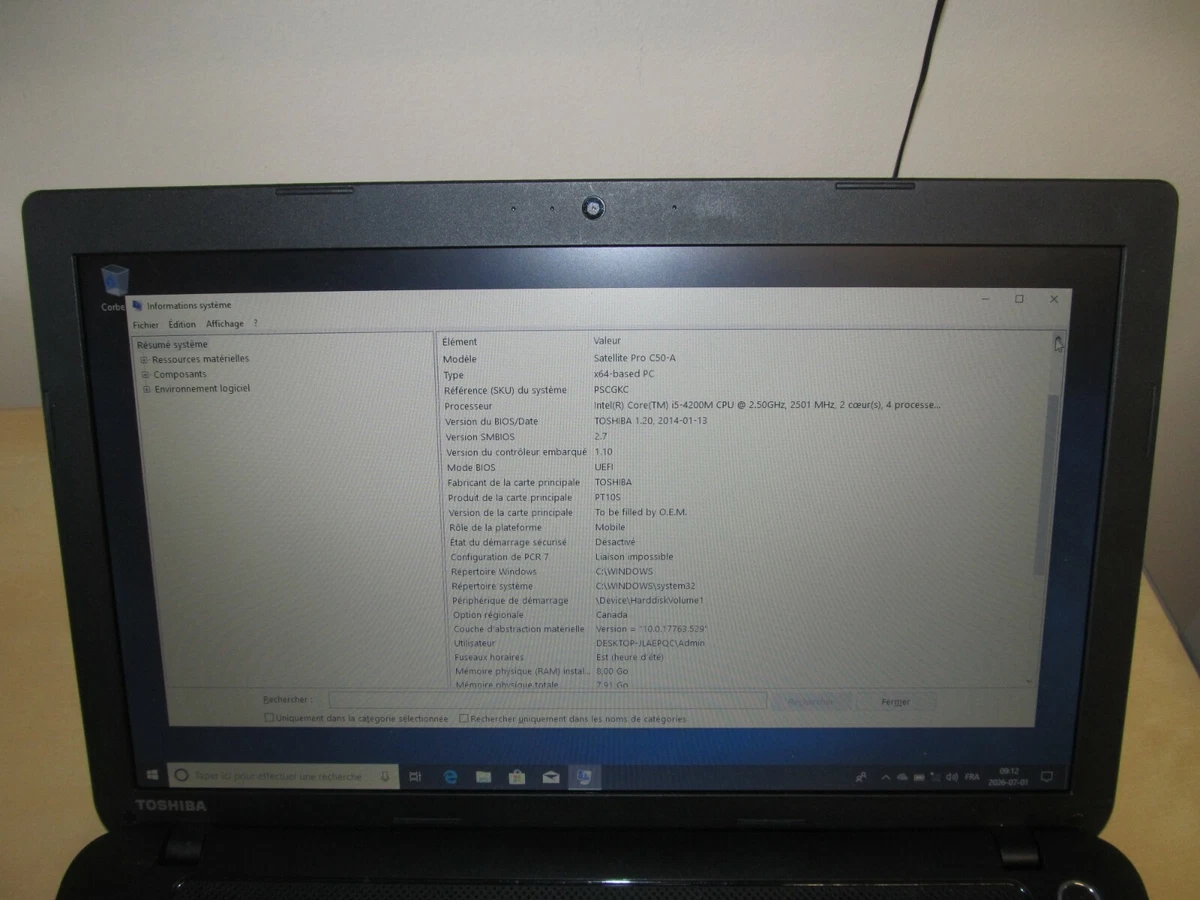 Toshiba Satellite Pro C50-A Laptop i5-4200M 2.5Ghz/8GB/500GB/DVDRW