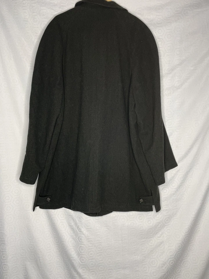 Pronto Uomo Firenze Wool Blend Overcoat Green 46 L Tab Side Vent - Image 2 of 4