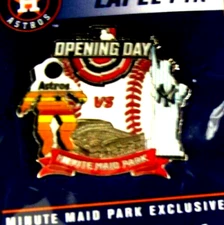 2024 Astros Yankees Opening Day pin Houston NY New York MLB FREE SHIP