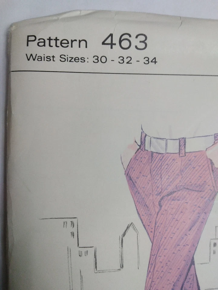 Pants Double Knit Slacks 30 32 34 Kwik Sew 463 Sewing Pattern UC FF Western Mens - Image 3 of 4